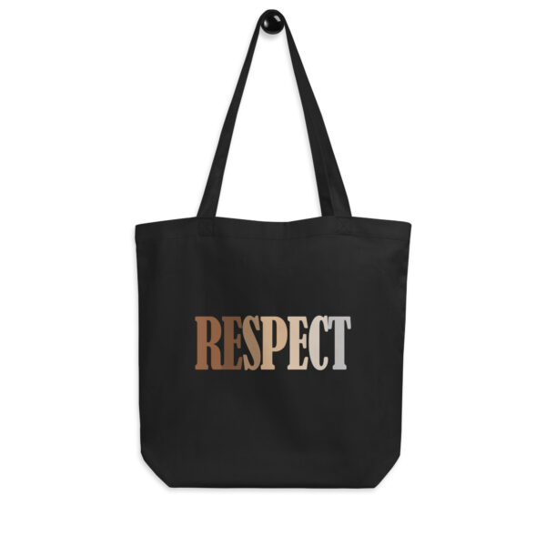 Respect – Simple Text Design Eco Tote Bag Black