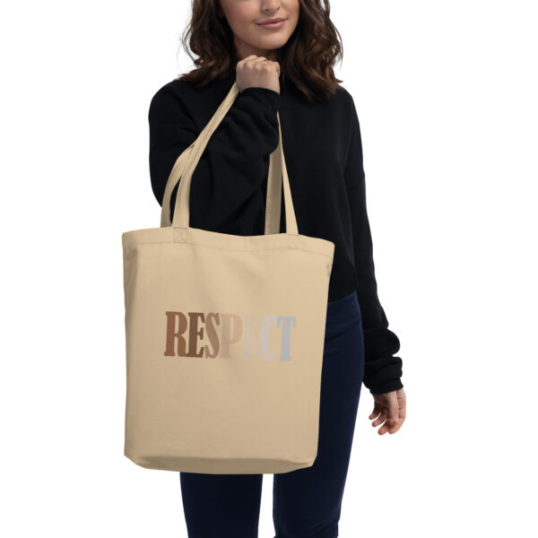 Respect – Simple Text Design Eco Tote Bag Oyster