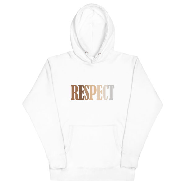 Respect Design Unisex Hoodie - White