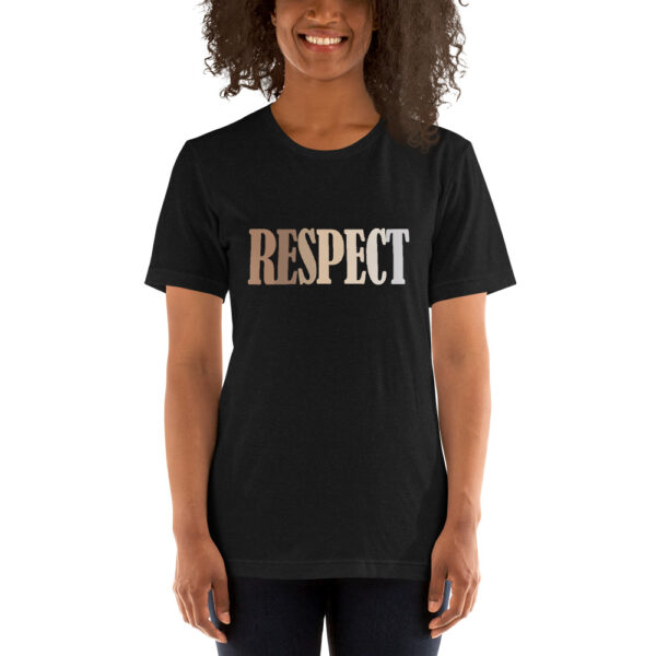 Respect Anti-Racist Women t-shirt Mockup Black