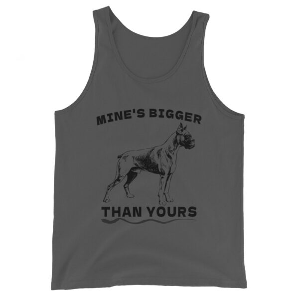 Mine is Bigger than Yours Boxer Dog Tank Top - Asphalt