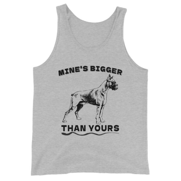 Mine is Bigger than Yours Boxer Dog Tank Top - Athletic Heather