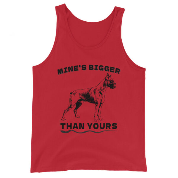 Mine is Bigger than Yours Boxer Dog Tank Top - Red