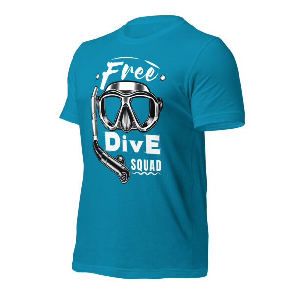 Free Dive Squad Vintage Classic T-Shirt - Aqua Left