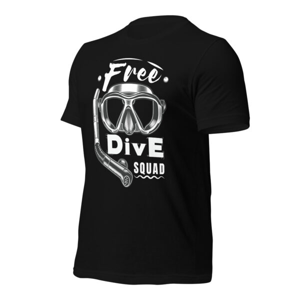 Free Dive Squad Vintage Classic T-Shirt - Black Left