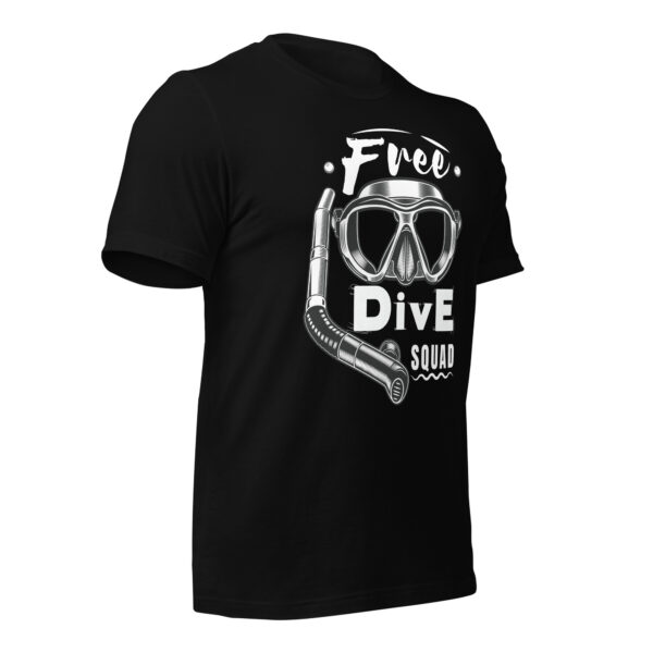 Free Dive Squad Vintage Classic T-Shirt - Black Right